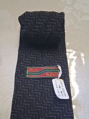 Bugatti Black Zigzag Pattern Men's Tie